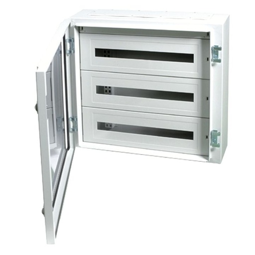 [/65AS120PT150BW] Metalen kast IP65 120 mod. (150mm) Doorz. deur + KITTT
