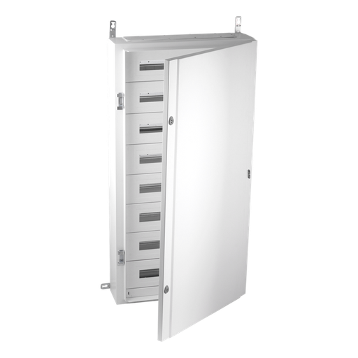 [/65AS192PO150BW] Metalen kast IP65 192 mod. (150mm) Volle deur + KITTT