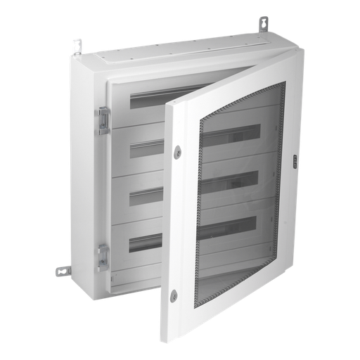 [/65AS96PT150BW] Metalen kast IP65 96 mod. (150mm) Doorz. deur + KITTT