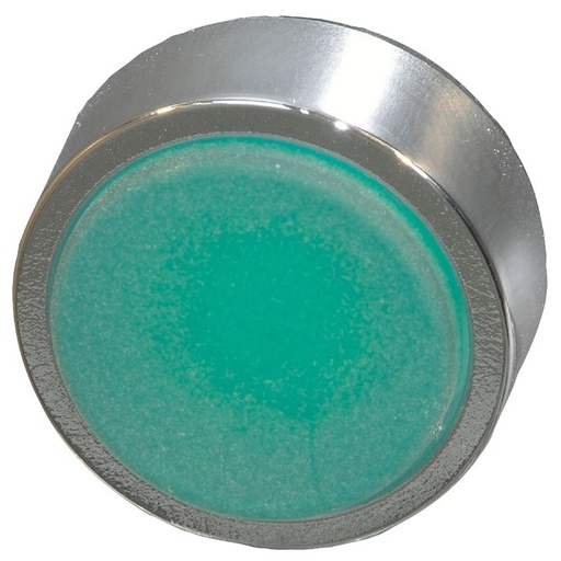 [/B3DLBL] Illuminated push button blue with metal ring
