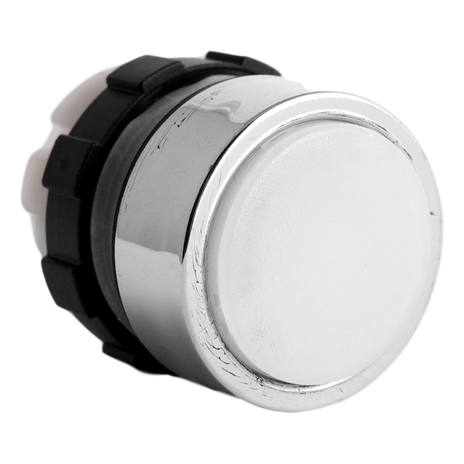[/BC3DLWS] Illuminated push button white with chrome ring
