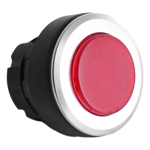 [/BS3DLRT] Drukknop rood met zwarte PVC ring
