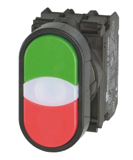 [/BS3DTG/R/11/L230] Bouton poussoir double lumineux IP65 vert/rouge