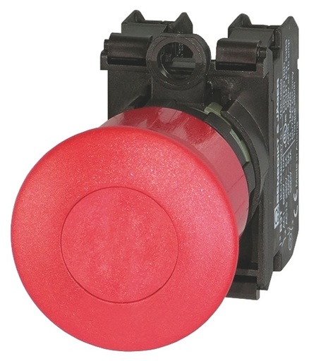 [/BS3P44RT11] EMERGENCY-STOP push-pull-butt. Ø 40mm red 1NO+1NF