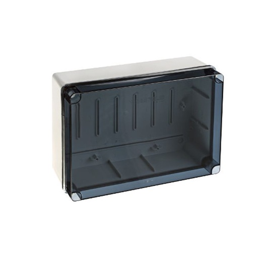 [/ELT322] Aftakdoos 328x239x129 volle wanden + doorzicht. deksel