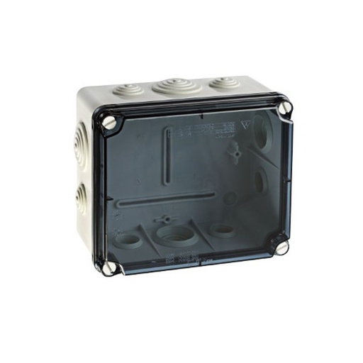 [/EVT171] Boîte de dérivation 189x151x95 avec passe-câble + couv. transp.