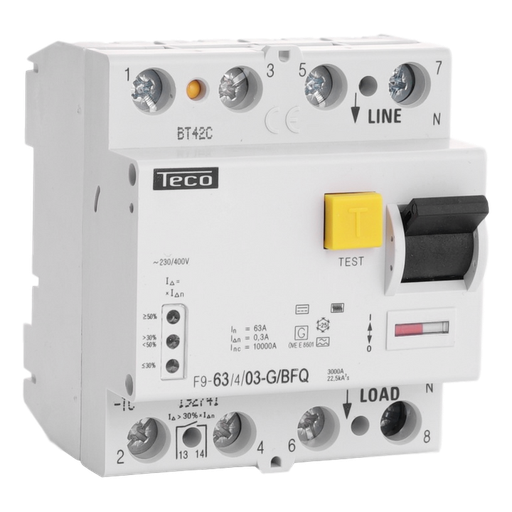 [/F963403GBFQ] Residual current circuit breaker TC 4P 63A 300mA Type B Freq. Reg.
