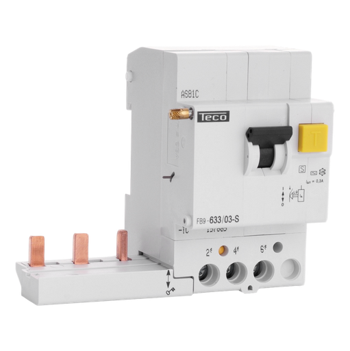 [/FB963303S] RCCB trip block Teco 3P 63A  300mA type S-AC