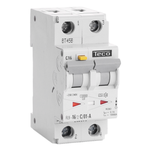 [/FL9162C01A] RCBO Teco 2p 16A Curve C Type A 100mA