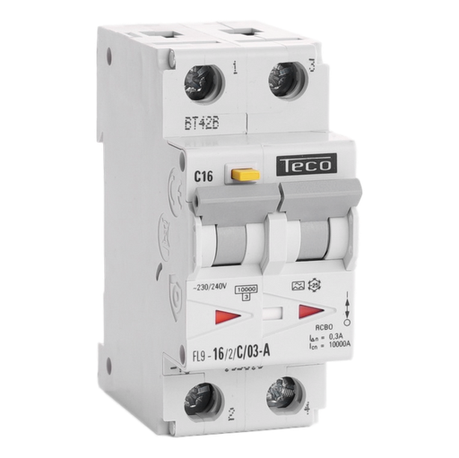 [/FL9162C03A] Disj. diff. Teco 2p 16A Courbe C Type A 300mA