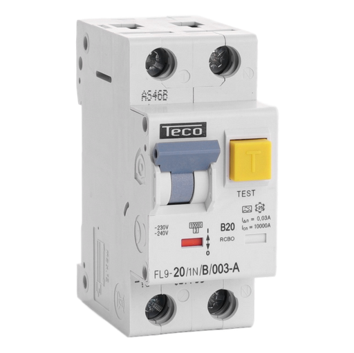 [/FL9201NB003A] Disj. diff. Teco 1N 20A Courbe B Type A 30mA