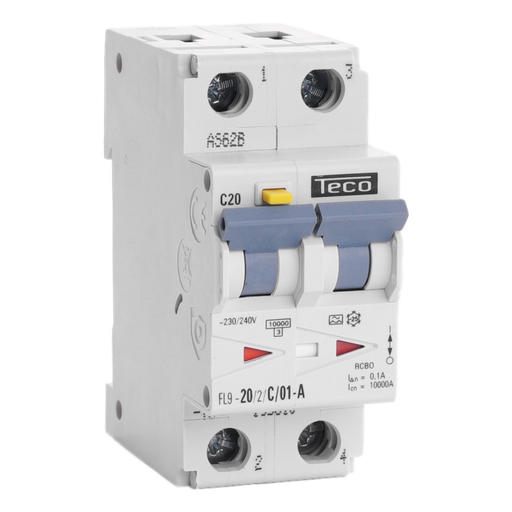 [/FL9202C01A] Disj. diff. Teco 2p 20A Courbe C Type A 100mA