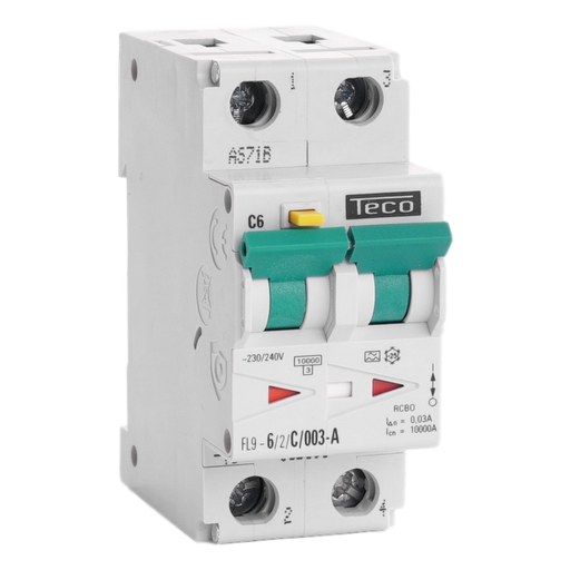 [/FL962C003A] Disj. diff. Teco 2p 6A Courbe C Type A 30mA