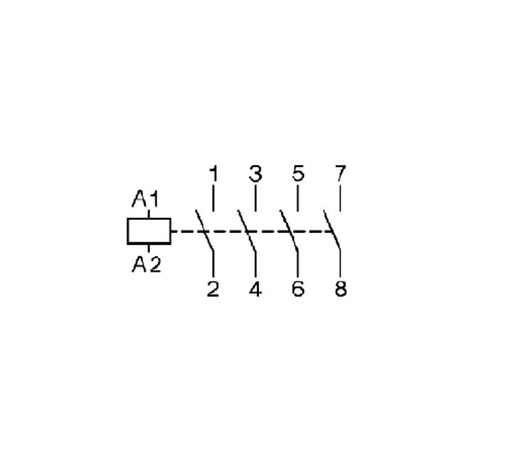 [/K005D0040230] Industriële micro-contactor 4-polig 12A  5A 230VAC