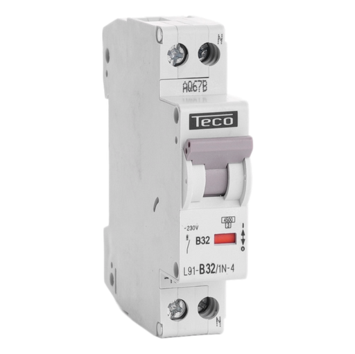 [/L91B321N4] Disjoncteur Teco 1N 32A 4,5kA Courbe B 1mod.