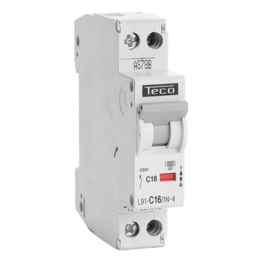 [/L91C161N4] MCB TC 1N 16A 4,5kA Curve C 1mod.