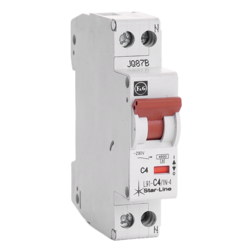 [/L91C41N4] Disjoncteur Teco 1N 4A 4,5kA Courbe C 1mod.