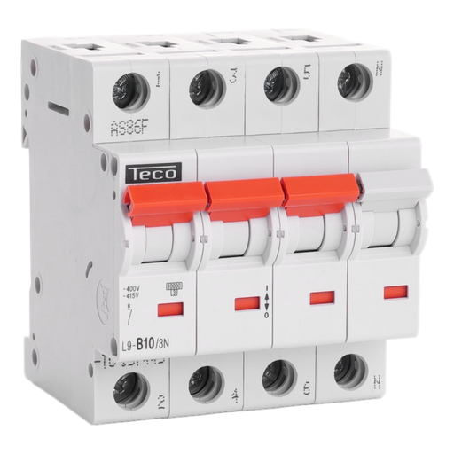 [/L9B103N] Disjoncteur Teco 3N 10A 10kA Courbe B