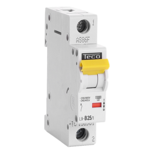 [/L9B251] Automaat Teco 1P 25A 10kA Curve B