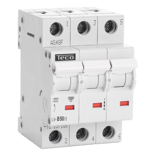 [/L9B503] Disjoncteur Teco 3P 50A 10kA Courbe B