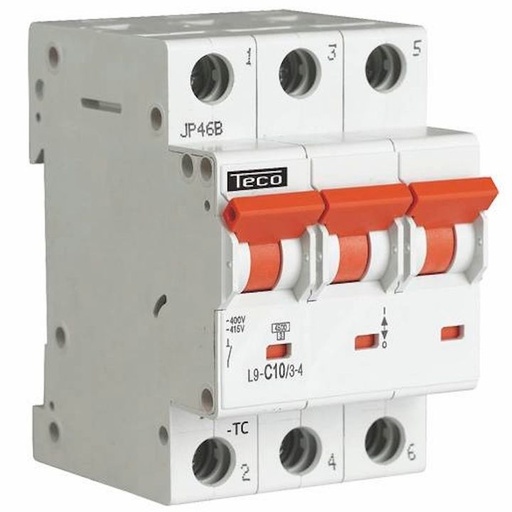[/L9C1034] MCB TC 3P 10A 4,5kA Curve C