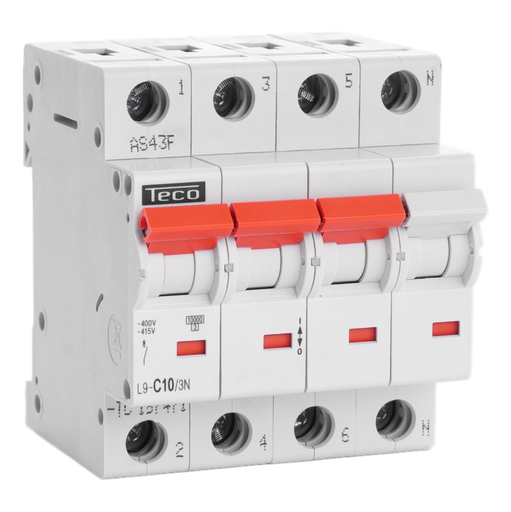 [/L9C103N] MCB Teco 3N 10A 10kA Curve C