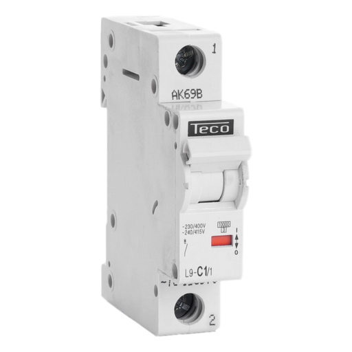 [/L9C11] Automaat Teco 1P 1A 10kA Curve C