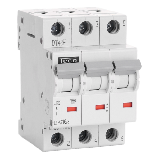 [/L9C163] Automaat Teco 3P 16A 10kA Curve C