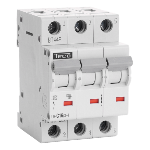 [/L9C1634] Automaat Teco 3P 16A 4,5kA Curve C