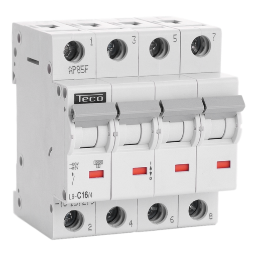 [/L9C164] Disjoncteur Teco 4P 16A 10kA Courbe C