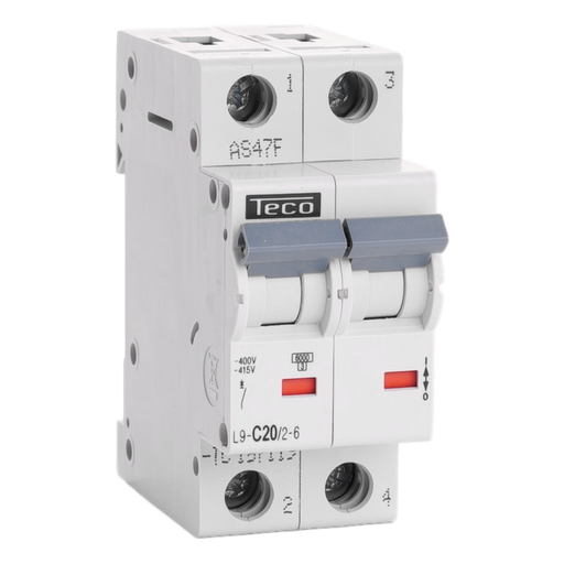 [/L9C2026] Disjoncteur Teco 2P 20A 6kA Courbe C