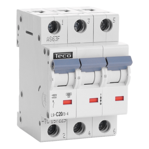 [/L9C2034] Disjoncteur Teco 3P 20A 4,5kA Courbe C
