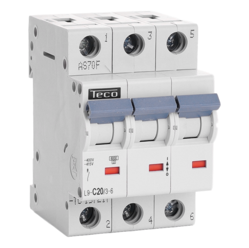 [/L9C2036] Disjoncteur Teco 3P 20A 6kA Courbe C