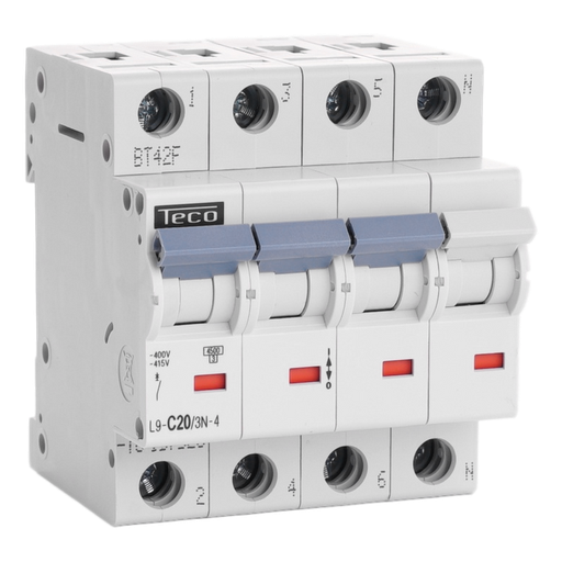 [/L9C203N4] Disjoncteur Teco 3N 20A 4,5kA Courbe C