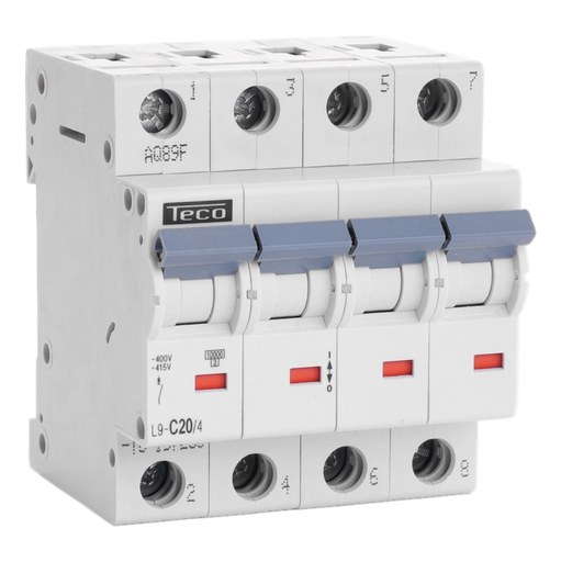 [/L9C204] Disjoncteur Teco 4P 20A 10kA Courbe C