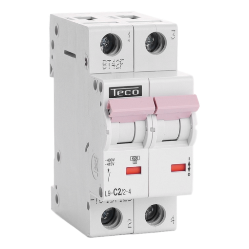 [/L9C224] Automaat Teco 2P 2A 4,5kA Curve C