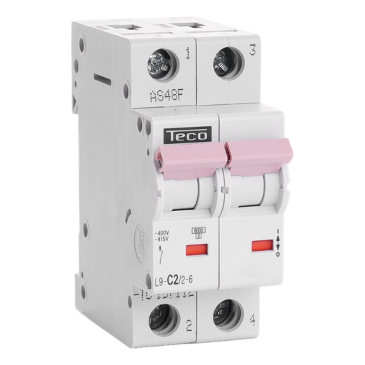 [/L9C226] Automaat Teco 2P 2A 6kA Curve C