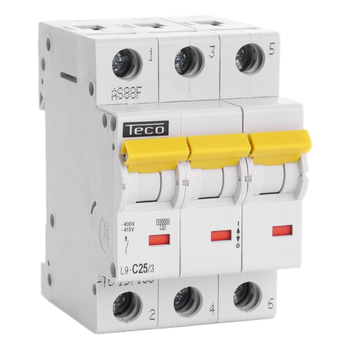 [/L9C253] Automaat Teco 3P 25A 10kA Curve C