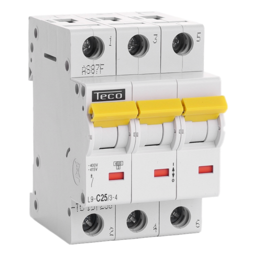 [/L9C2534] Disjoncteur Teco 3P 25A 4,5kA Courbe C