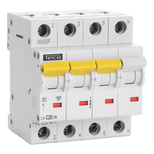 [/L9C253N] Automaat Teco 3N 25A 10kA Curve C