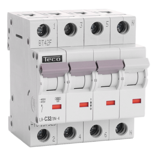 [/L9C323N4] Disjoncteur Teco 3N 32A 4,5kA Courbe C