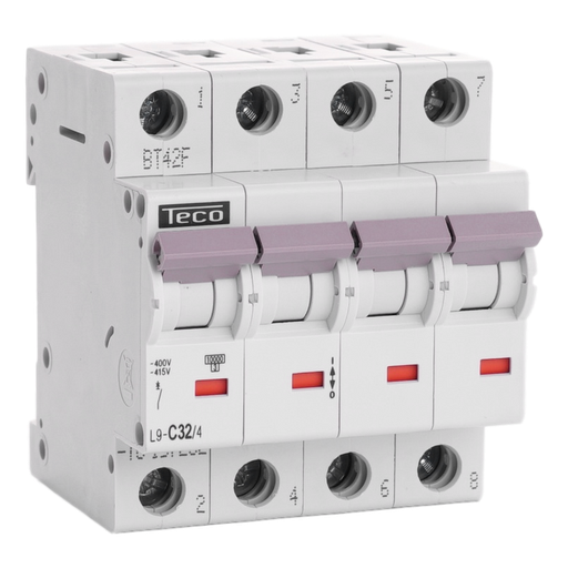 [/L9C324] Disjoncteur Teco 4P 32A 10kA Courbe C