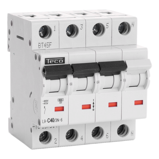 [/L9C403N6] Automaat Teco 3N 40A 6kA Curve C