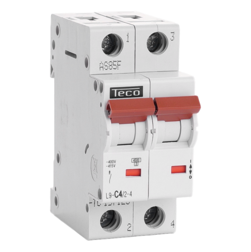 [/L9C424] Disjoncteur Teco 2P 4A 4,5kA Courbe C