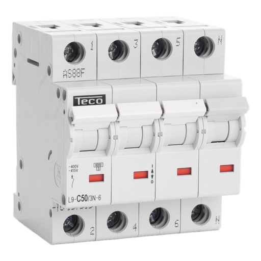 [/L9C503N6] Automaat Teco 3N 50A 6kA Curve C