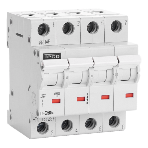 [/L9C504] Disjoncteur Teco 4P 50A 10kA Courbe C