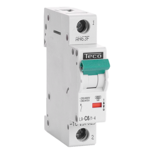 [/L9C614] Automaat Teco 1P 6A 4.5kA curve C