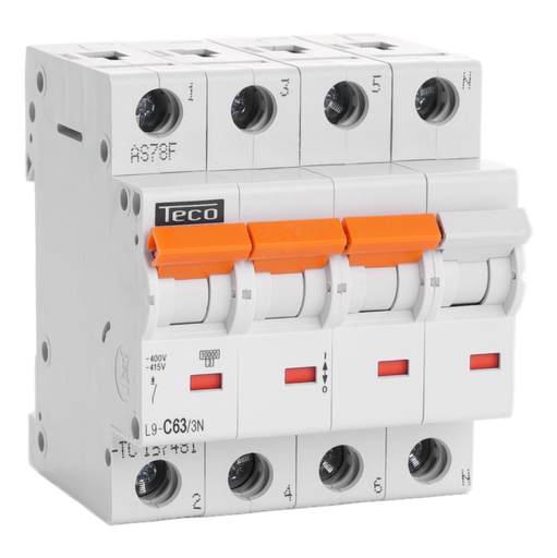 [/L9C633N] MCB Teco 3N 63A 10kA Curve C