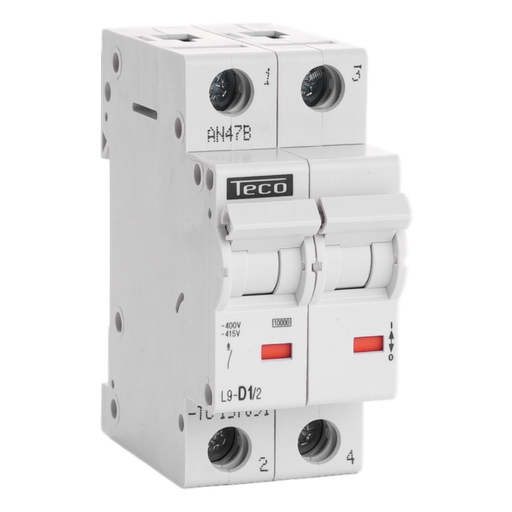 [/L9D12] Automaat Teco 2P 1A 10kA Curve D