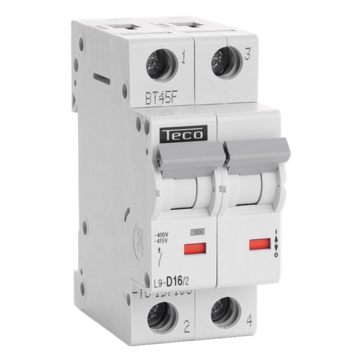 [/L9D162] Automaat Teco 2P 16A 10kA Curve D